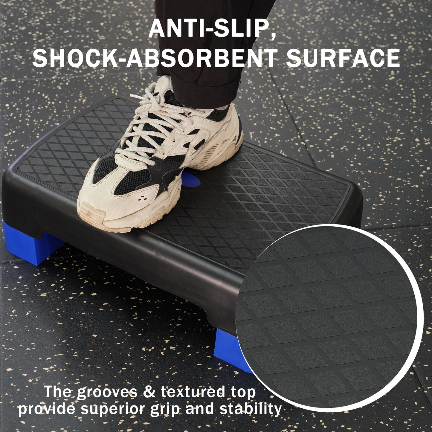 Aerobic Stepper Step Platform with 2 Risers