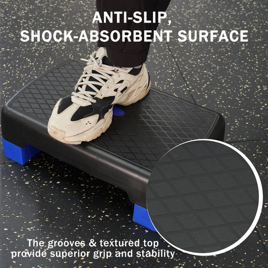 Aerobic Stepper Step Platform with 2 Risers
