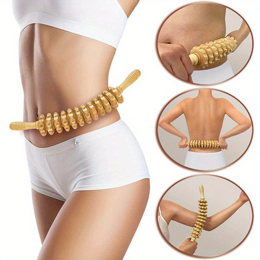 1/5pcs Wooden Curved Massager Handheld Roller Stick Curved Massager