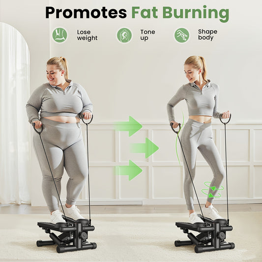 Mini Exercise Stepper with Resistance Bands