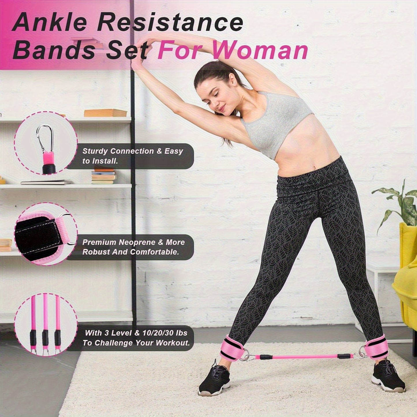 Ten-Piece Yoga Resistance Band Set