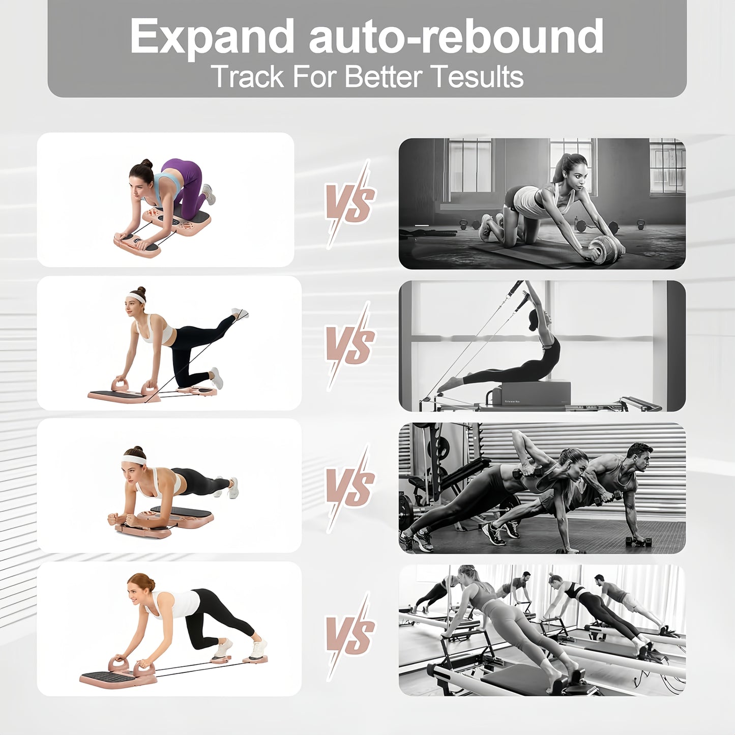 Pilates Bed Set, 8-in-1 Portable And Foldable