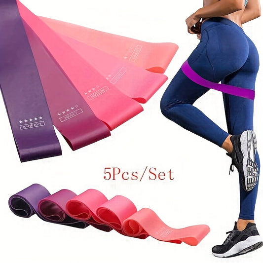 5pcs/set Portable Fitness Resistance Bands