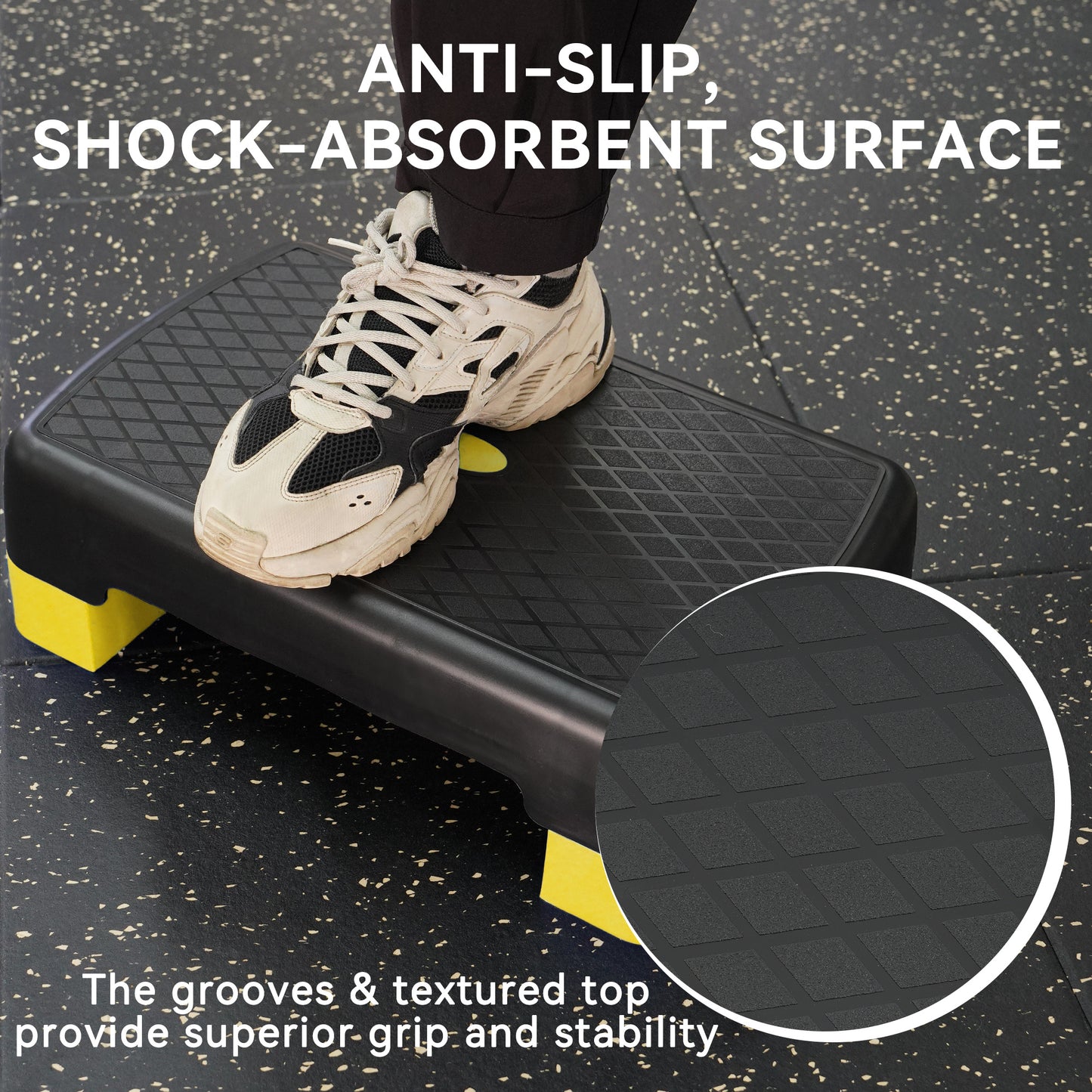 Aerobic Stepper Step Platform with 2 Risers
